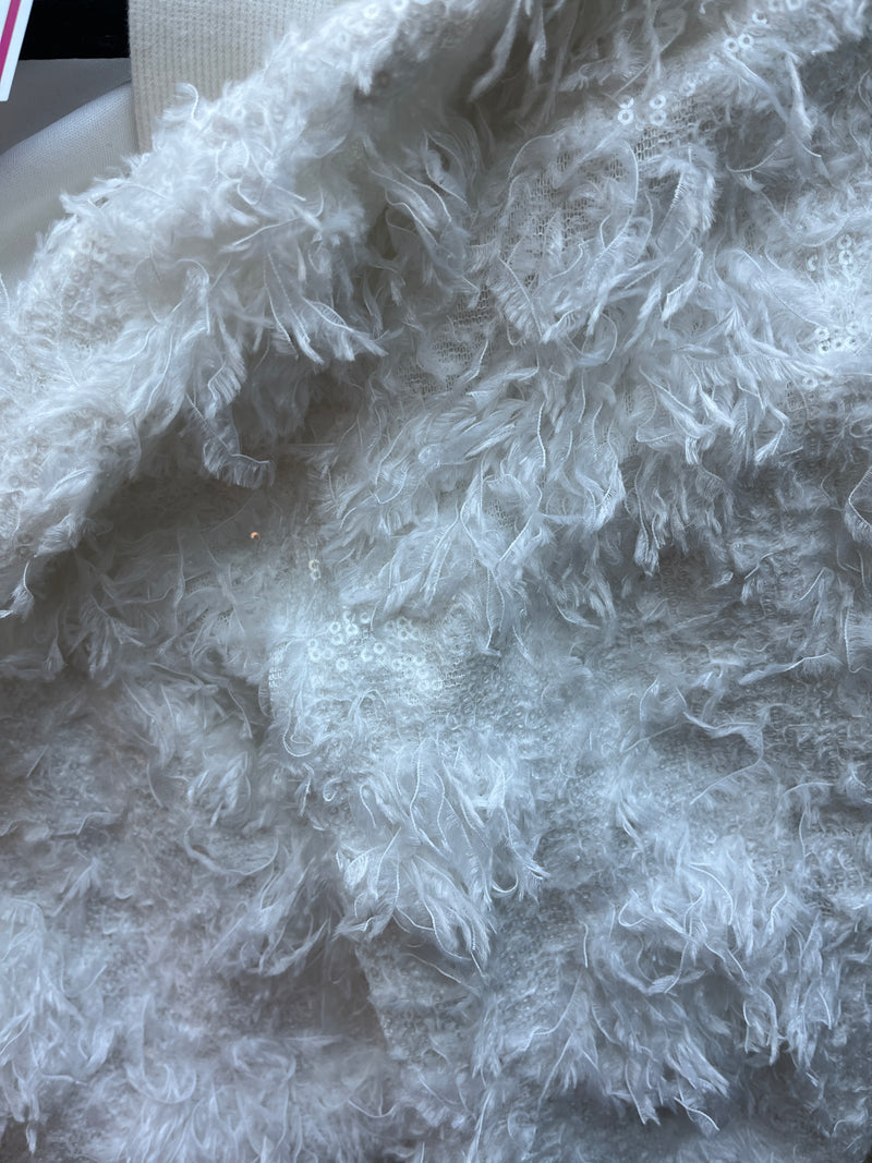 Chaqueta Lentejuelas y Plumas Sintéticas