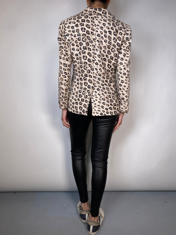 Blazer Lino Animal Print