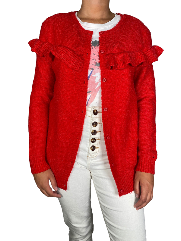 Sweater Abierto Rojo