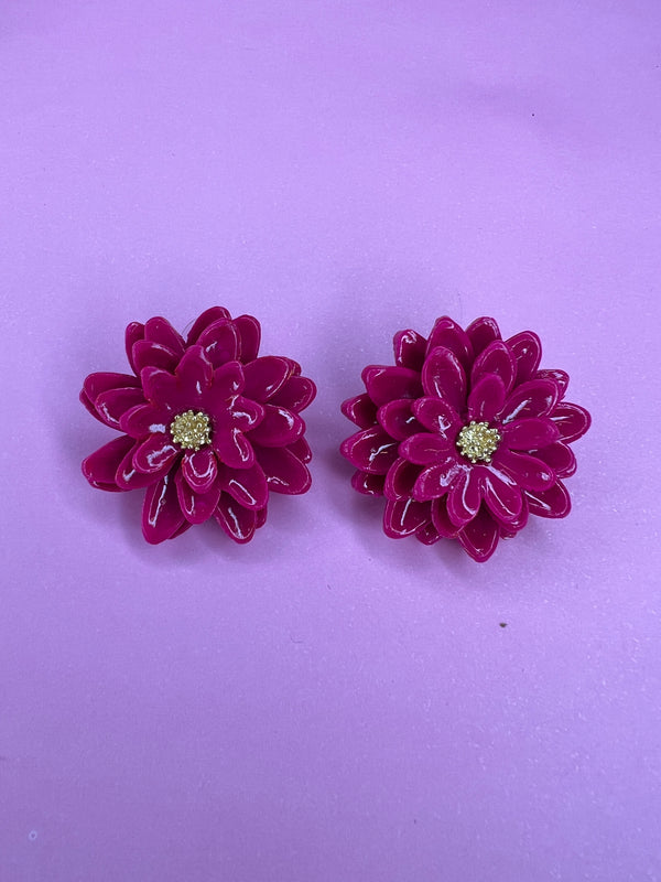 Aros Dahlia Fucsia