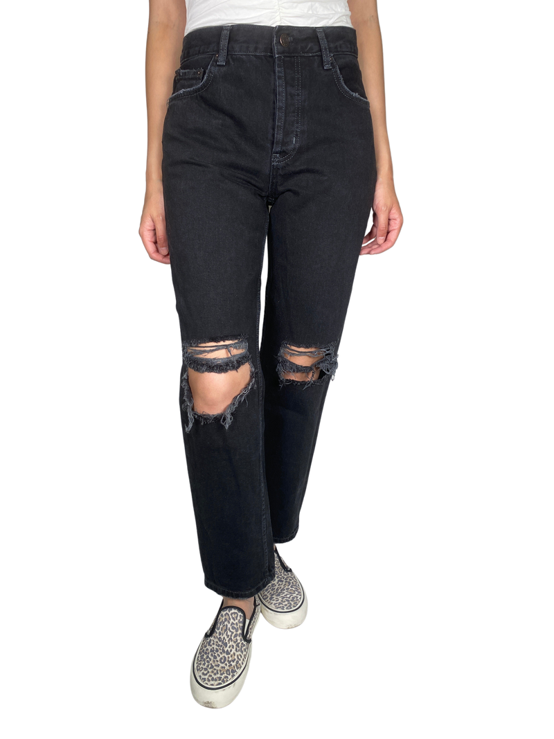 Jeans Negro Rasgado