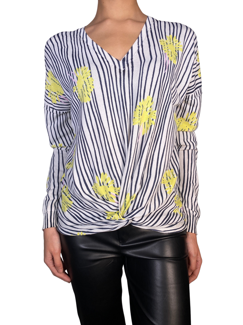 Sweater Rayas y Flores