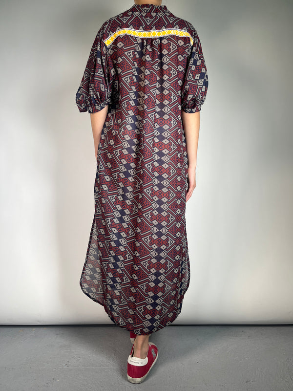 Vestido Estampado Tajos