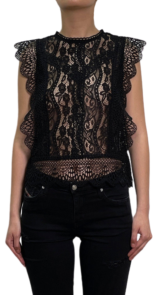 Blusa Guipur Negro