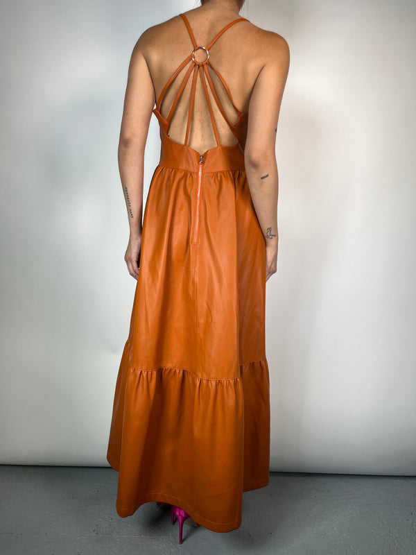 Vestido cuero vegano  Pilcro X Anthropologie