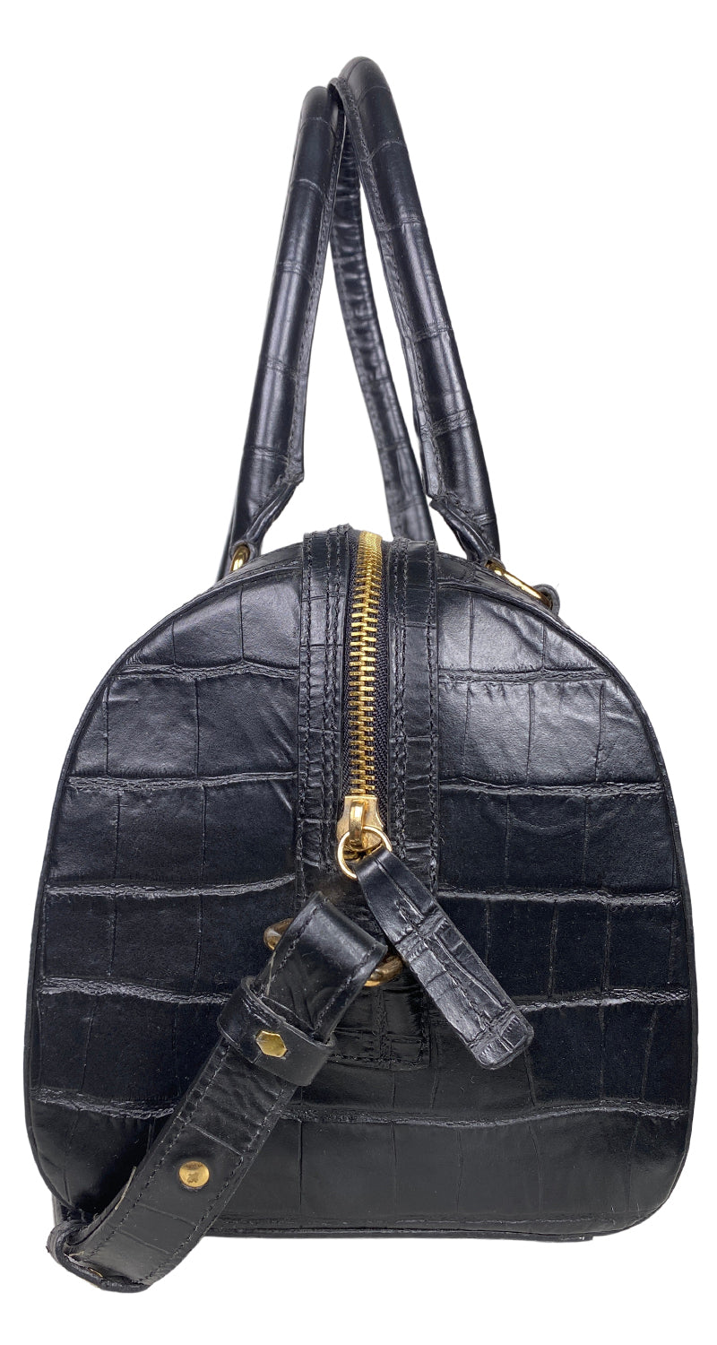 Bolso Negro Alligator