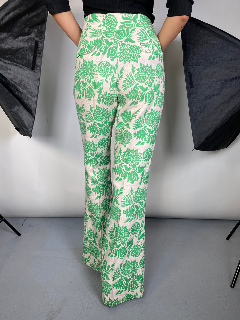 Pantalón de Lino Estampado