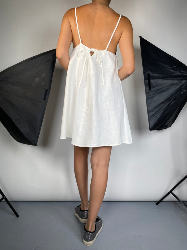 Vestido Blanco Lino