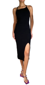 Vestido Negro Fruncido