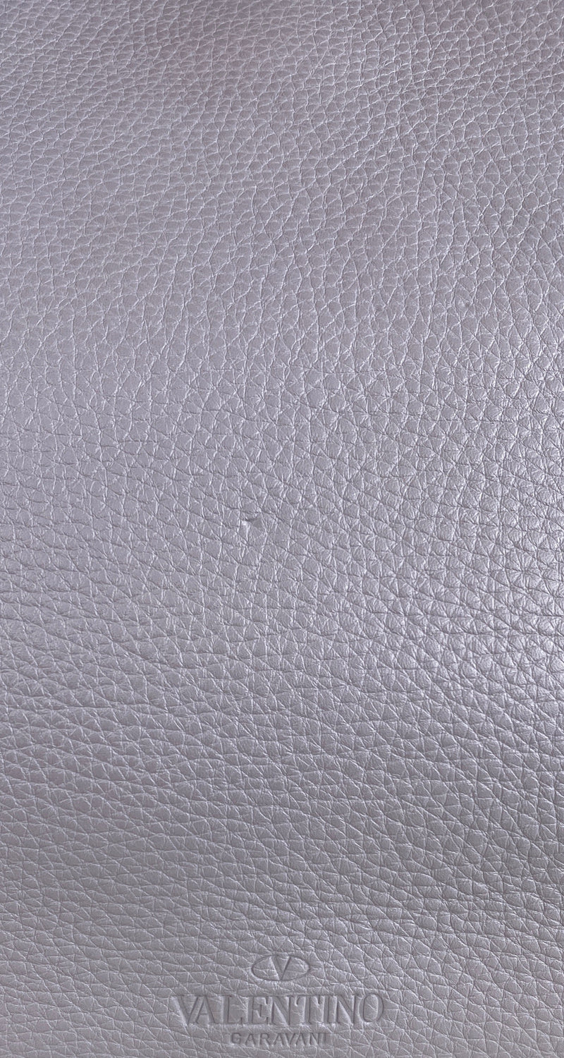 Cartera Rockstud Leather Grey