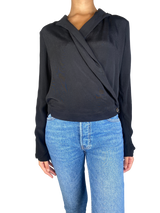 Blusa Negra Cruzada