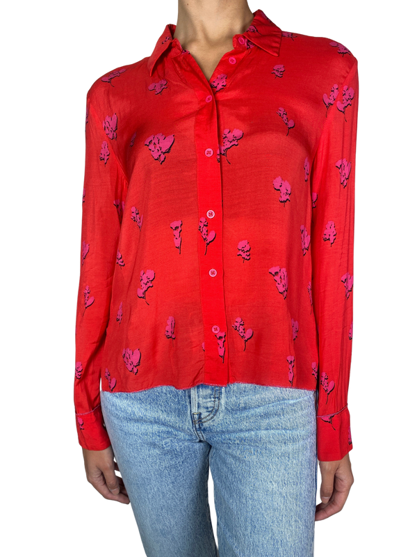 Blusa Roja Flores