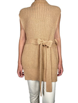 Sweater Tejido Sin mangas Café