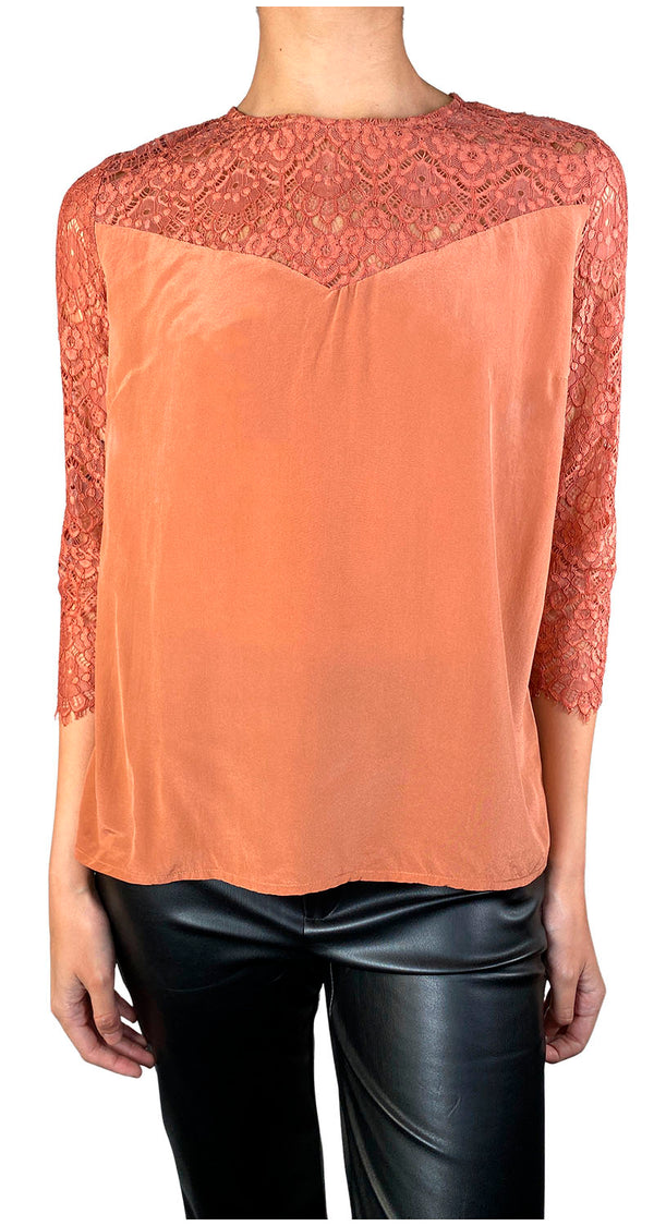 Blusa Encaje Seda