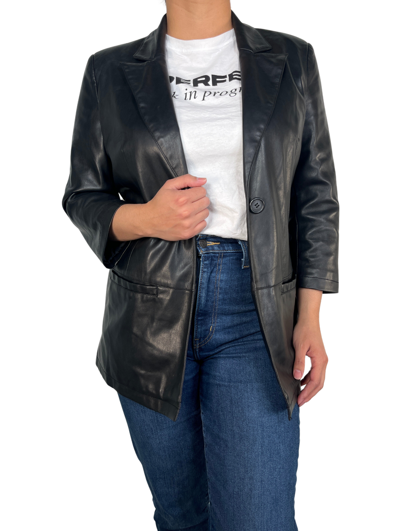 Blazer Cuero Vegano PLUS SIZE