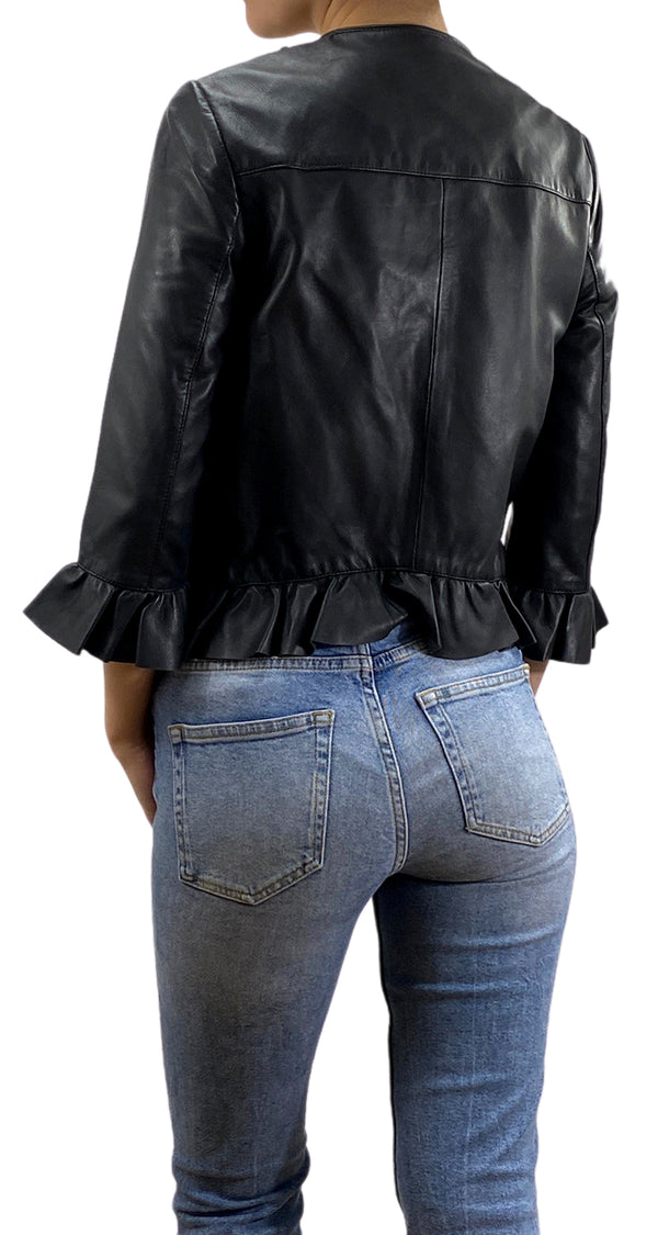 Campera Flower Cuero