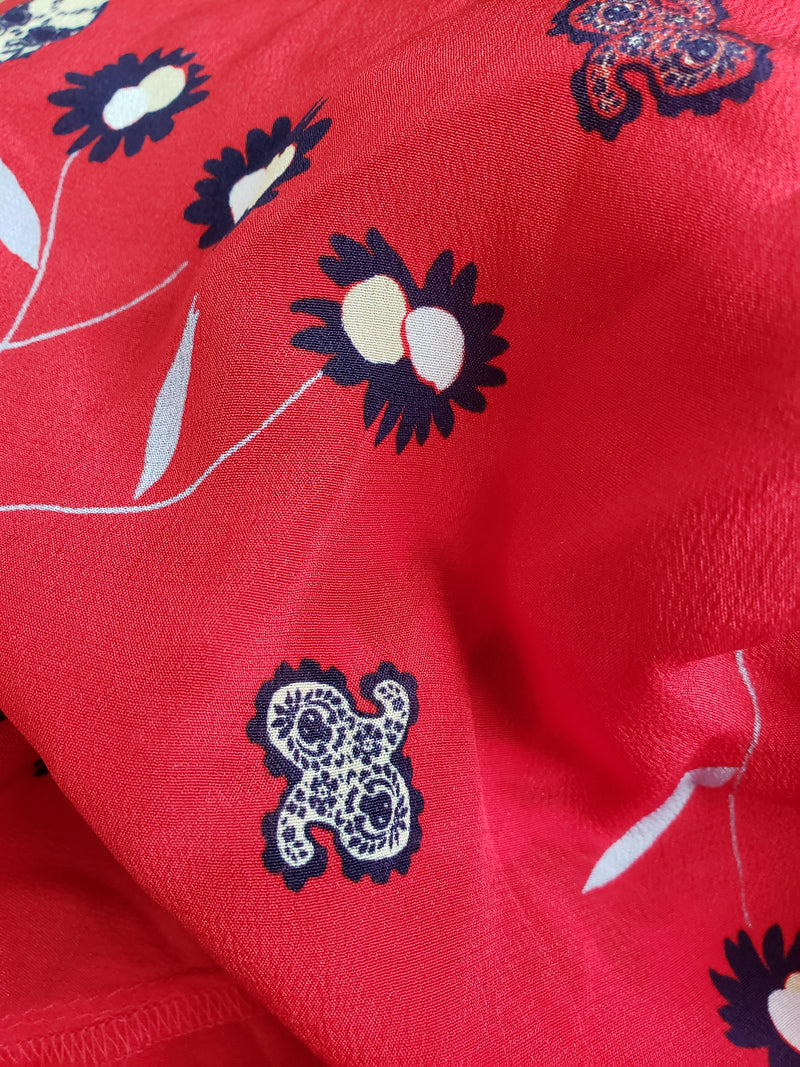 Vestido Seda Rojo