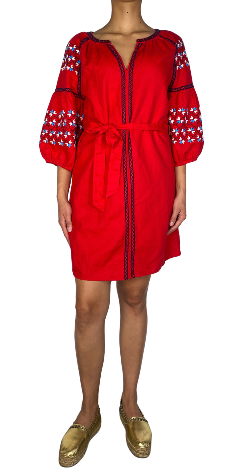 Vestido Rojo Bordado