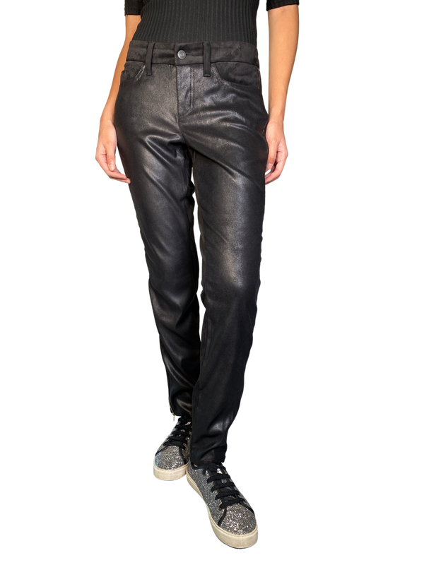Pantalón Negro Gamuza Cierres