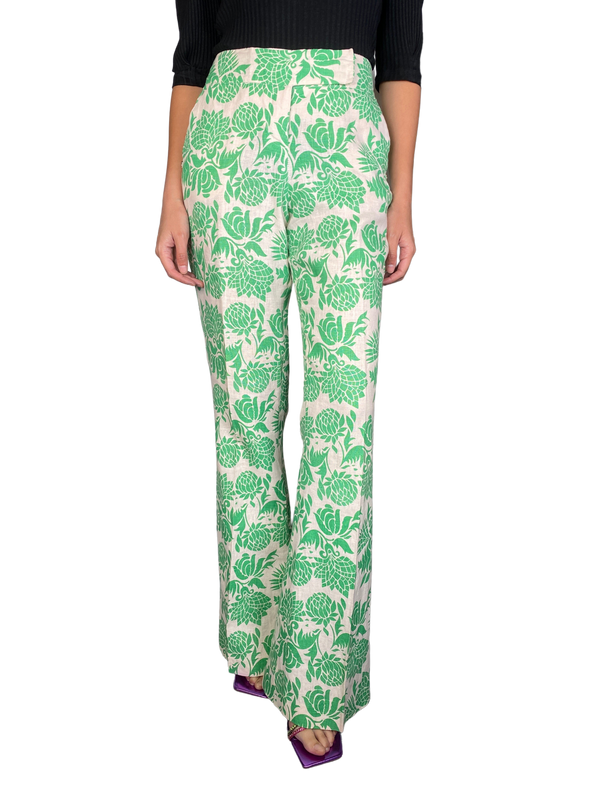 Pantalón de Lino Estampado