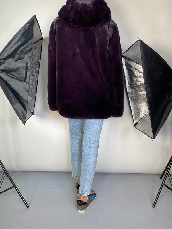 Chaqueta Peluda Morada