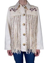 Chaqueta Mostacillas Flecos