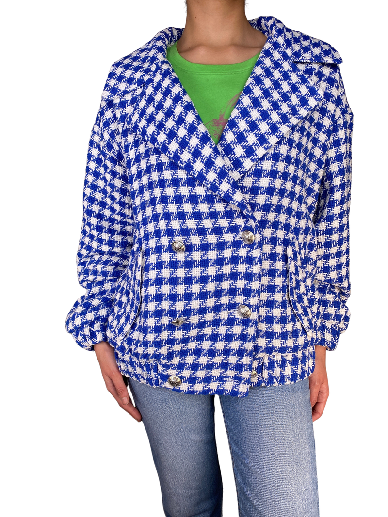 Bomber Tweed Houndstooth
