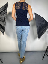 Blusa Azul Tejida