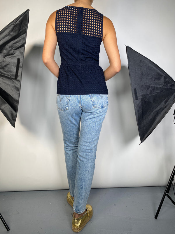 Blusa Azul Tejida