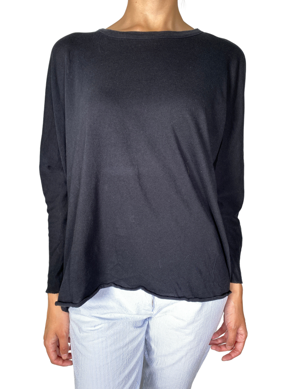 Polera Manga Larga Negra
