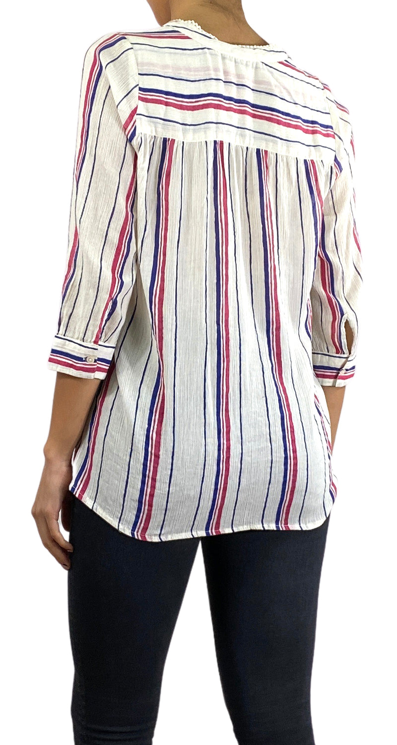 Blusa Beige a Rayas
