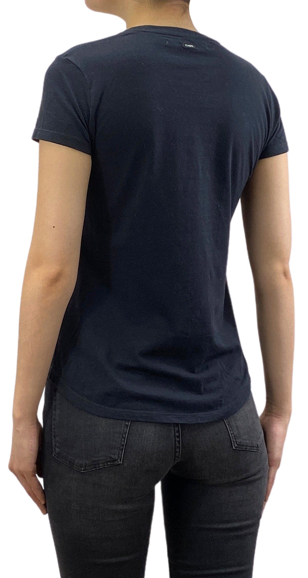Polera Negra Estampada
