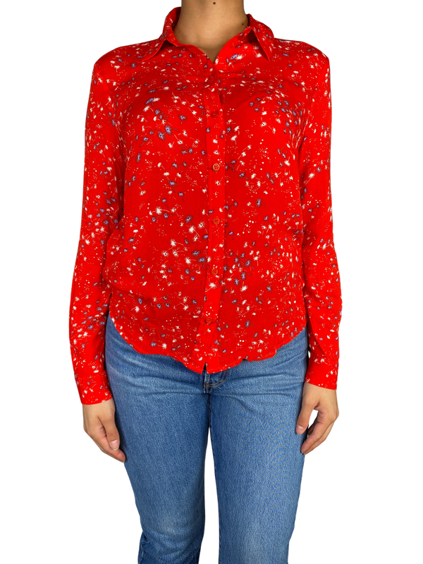 Blusa Roja Estampada