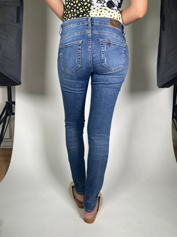 Jeans Brillos Laterales