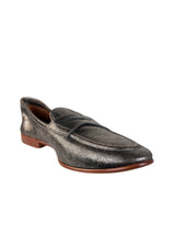 Zapato Cuero Plateado