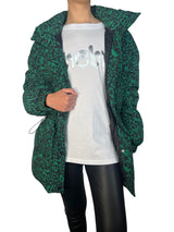 Parca Verde Animal Print