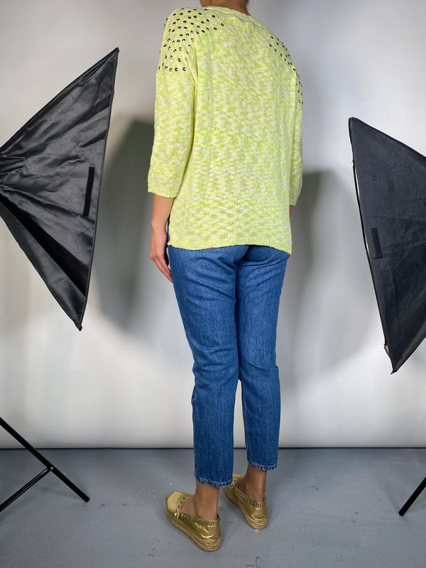 Sweater Verde Tachas