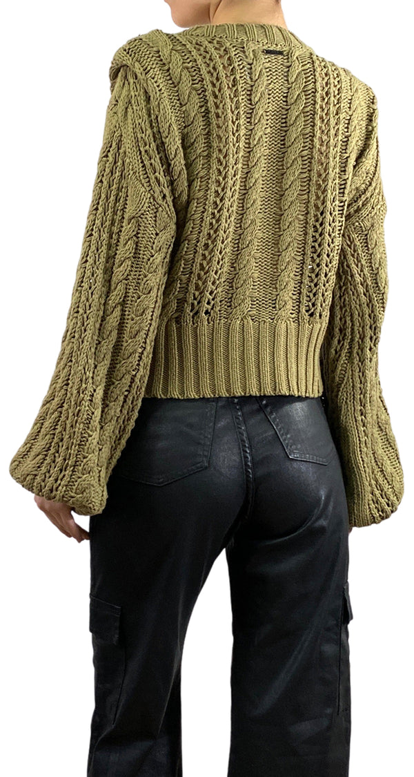 Sweater Verde Tejido