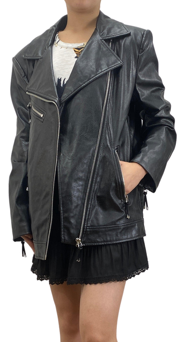 Chaqueta Negra Ecocuero