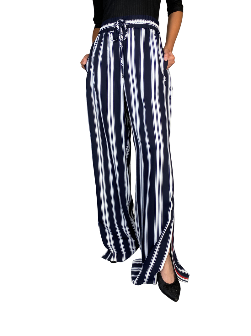 Pantalon Rayas Azul y Blanco