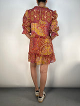 Vestido Paisley Traslucido