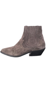 Botines Cowboy Gris Gamuza