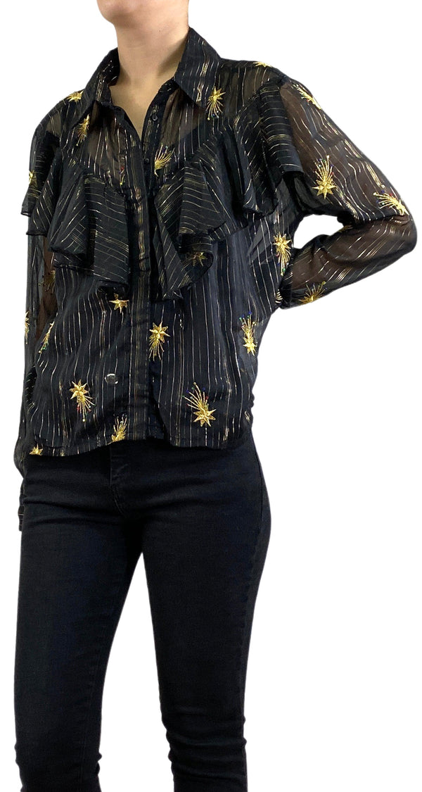 Blusa Traslucida Estrellas
