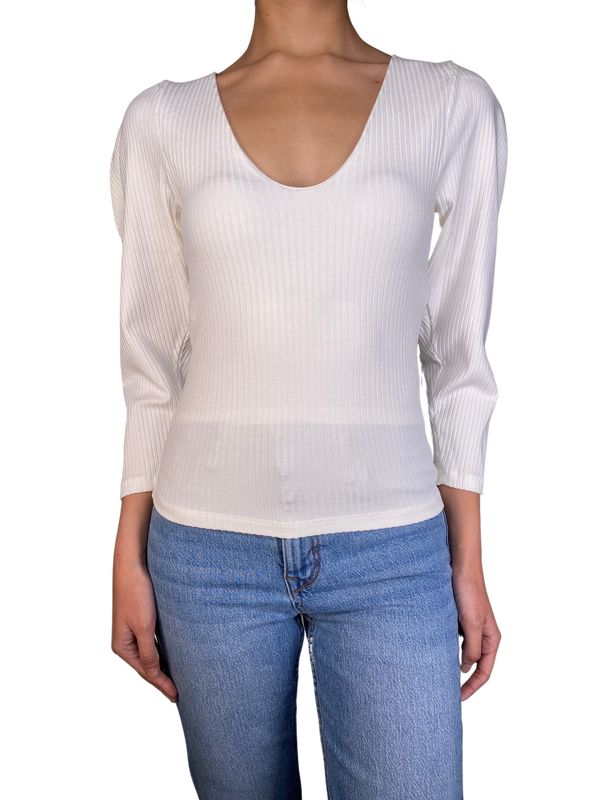 Polera Rib Blanca