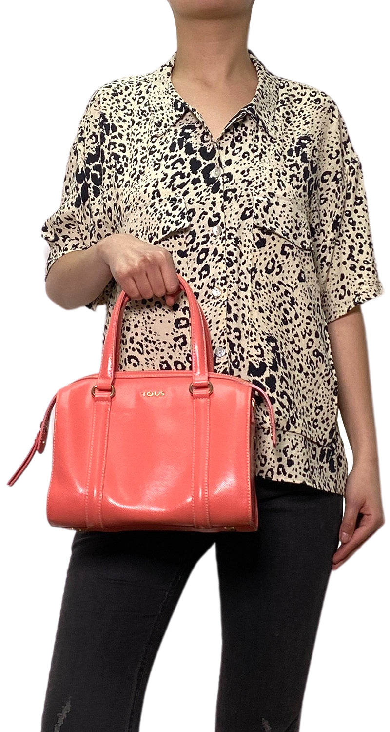 Cartera Cuero Rosado