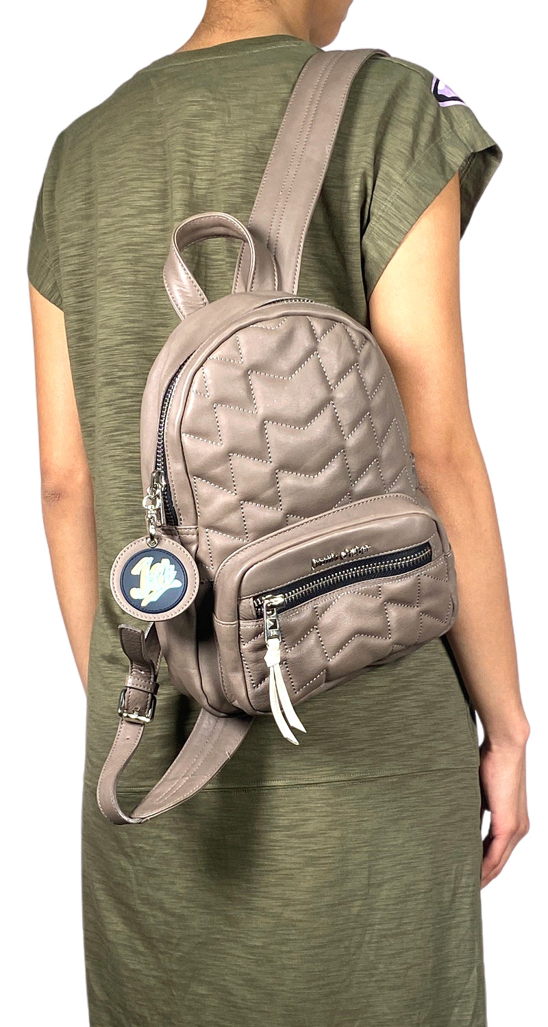 Mochila Cuero Café