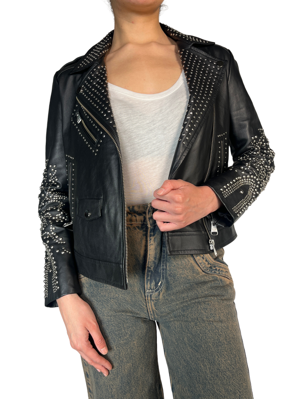 Chaqueta Studs Cuero