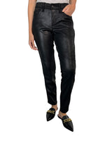 Pantalón Negro Gamuza Cierres