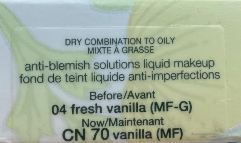 Anti-Blemish Solutions Liquid Makeup CN 70 Vainilla (MF)