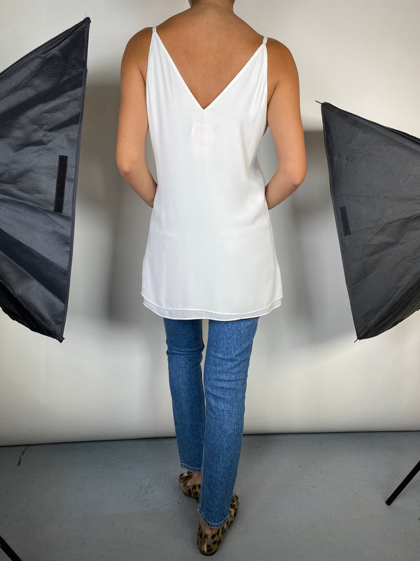 Polera Blanca de Tirantes